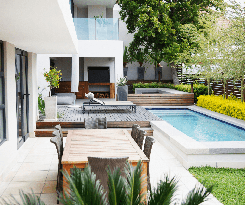 Outdoor Living Area with Pool